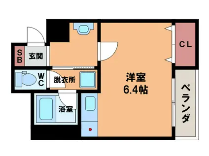 天王寺北Rマンション(ワンルーム/3階)の間取り写真