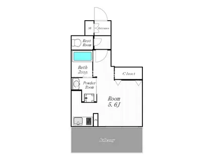 MODERN PALAZZO 姪浜ITOKA(1K/4階)の間取り写真