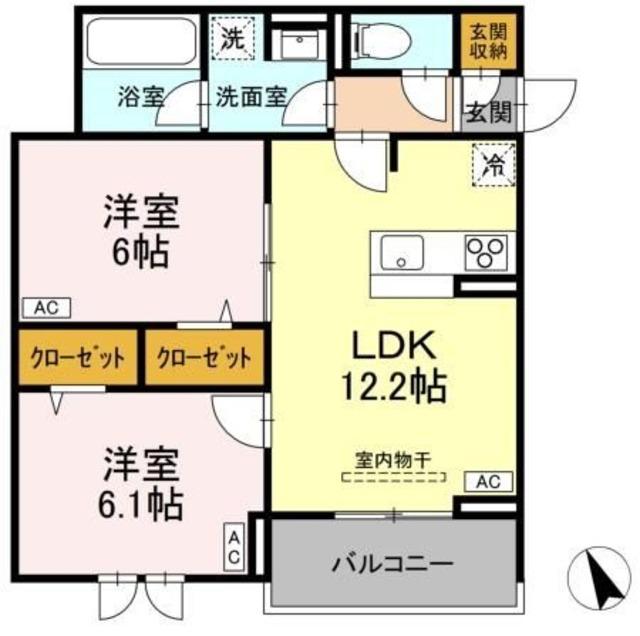 AUSPICIOUS HOUSE(2LDK/3階)の間取り写真