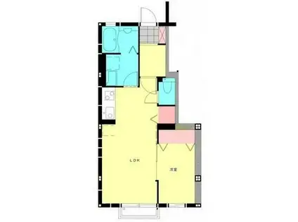 ディアコート(1LDK/1階)の間取り写真