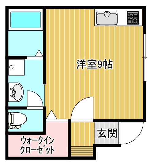 エスポワール(ワンルーム/1階)の間取り写真