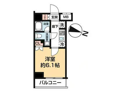 ARCOBALENO YOKOHAMATSURUMI(1K/2階)の間取り写真