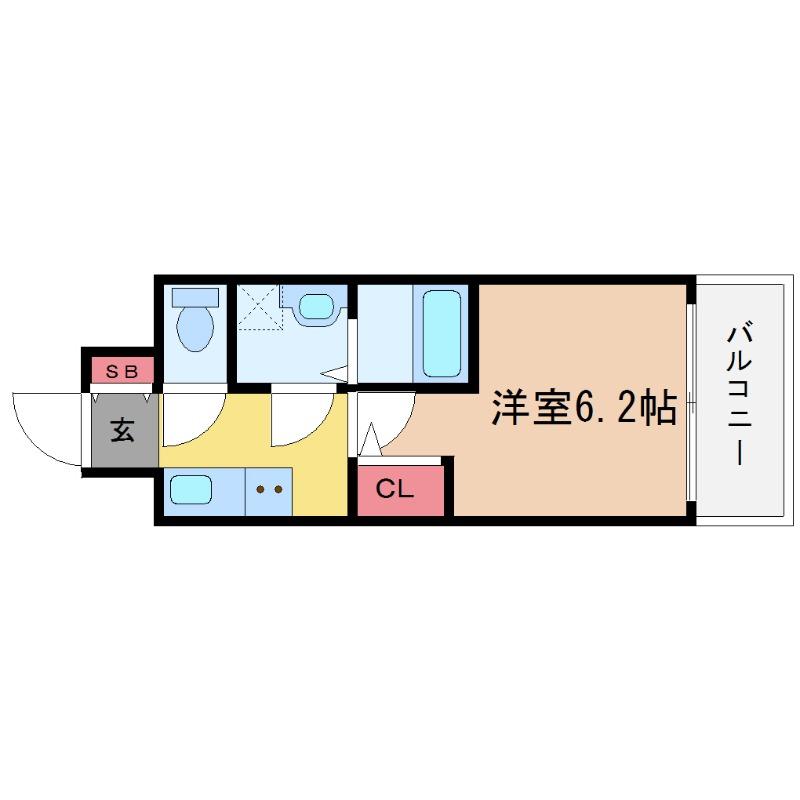 S-RESIDENCE新大阪ウエスト(1K/11階)の間取り写真