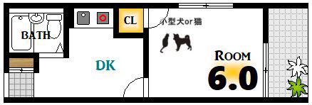 黒ひげ海賊団(1K/3階)の間取り写真