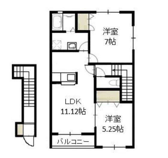 オレンジコート・T(2LDK/2階)の間取り写真
