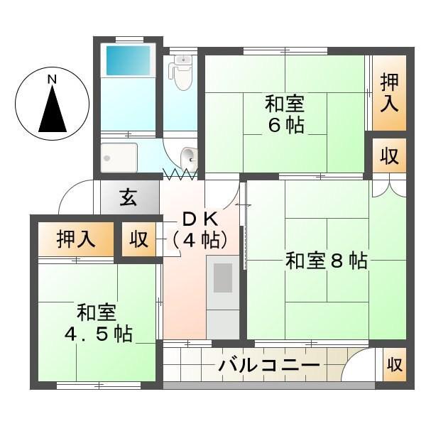 コーポ アイズ(3DK/3階)の間取り写真