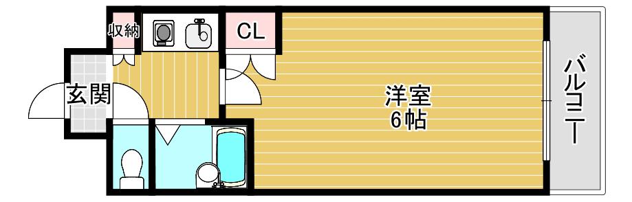 オズレジデンス関目(1K/5階)の間取り写真