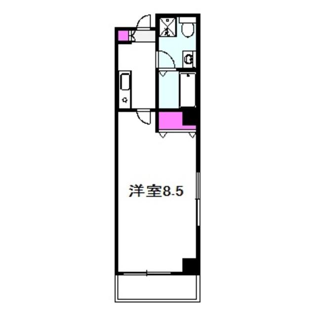 エステート大宮(1K/4階)の間取り写真