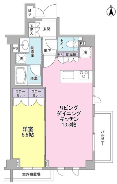 サンシャイン松本 17(1LDK/1階)の間取り写真