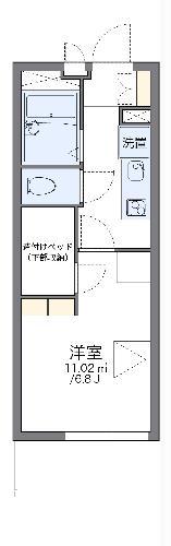 レオパレスシャンテ立川(1K/2階)の間取り写真