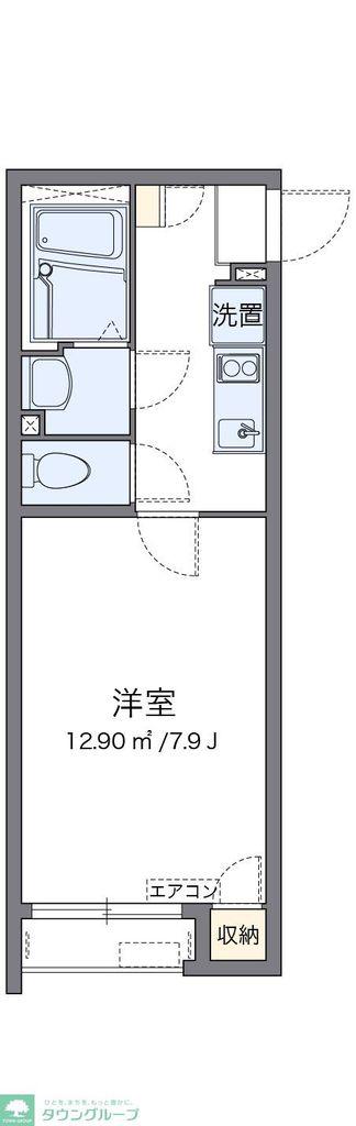 クレイノシェノン(1K/1階)の間取り写真