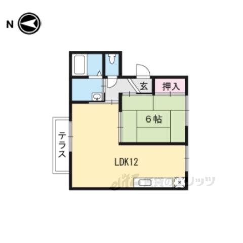 ダイナック2(1LDK/1階)の間取り写真
