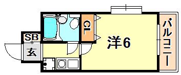 ダイアパレス水木通弐番館(1K/7階)の間取り写真