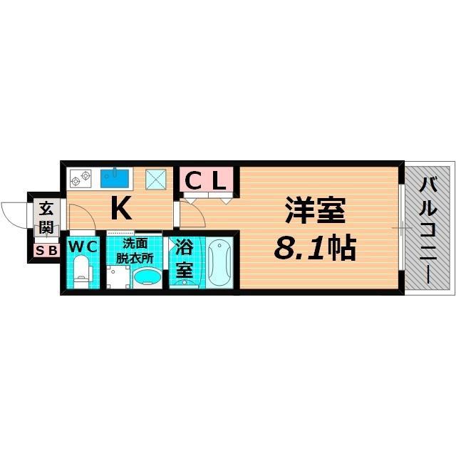 メイゾン城北公園(1K/9階)の間取り写真