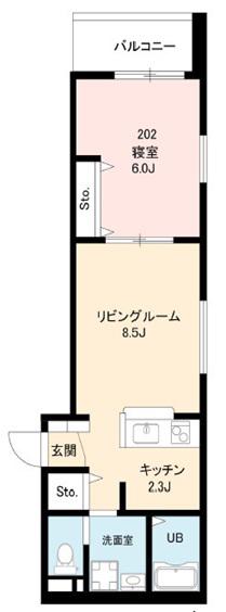 ワイゼア(1LDK/4階)の間取り写真