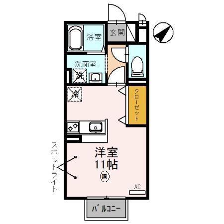 セゾンコート(ワンルーム/2階)の間取り写真