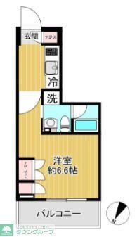 ベルグレード川崎AZ(1K/5階)の間取り写真