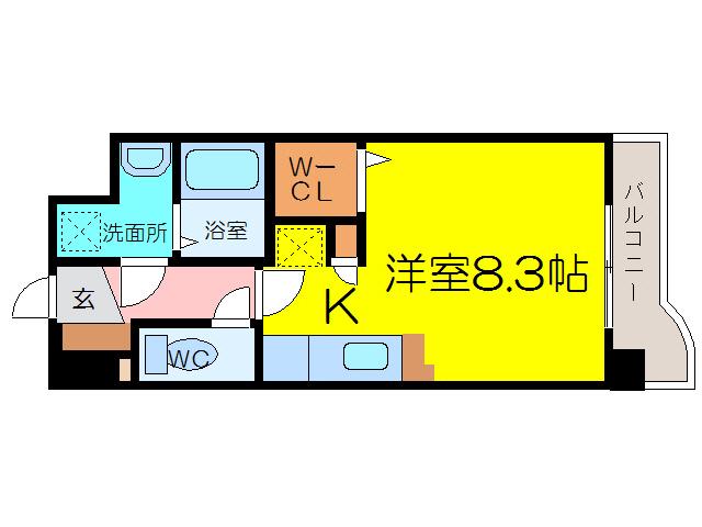 サクラディア(1K/1階)の間取り写真