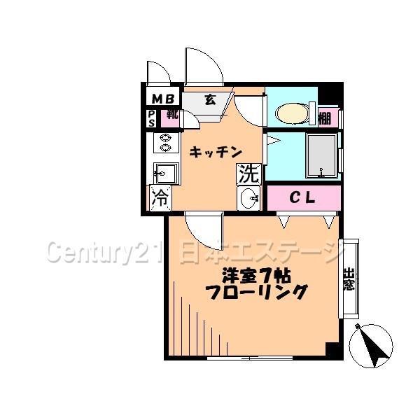 レフレスカンテ(1K/1階)の間取り写真