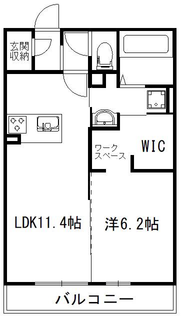 ANFANG神田(1LDK/2階)の間取り写真
