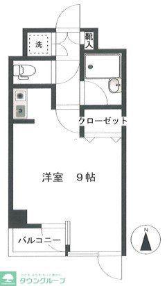 エルモ麻布(ワンルーム/2階)の間取り写真