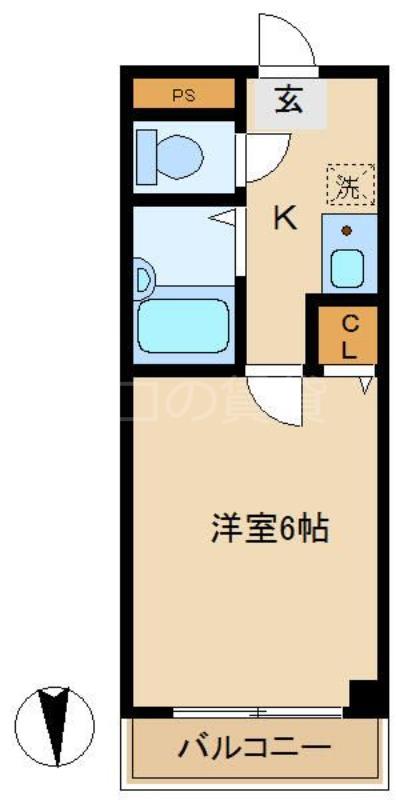 ビアンM・A(1K/3階)の間取り写真