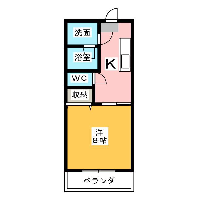 アルデーアピーノ(1K/1階)の間取り写真