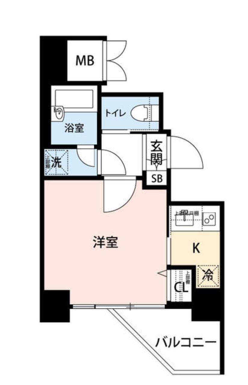 マイナビステイロアール北新宿(1K/6階)の間取り写真