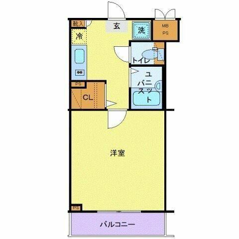 サンテミリオン千歳烏山(1K/1階)の間取り写真
