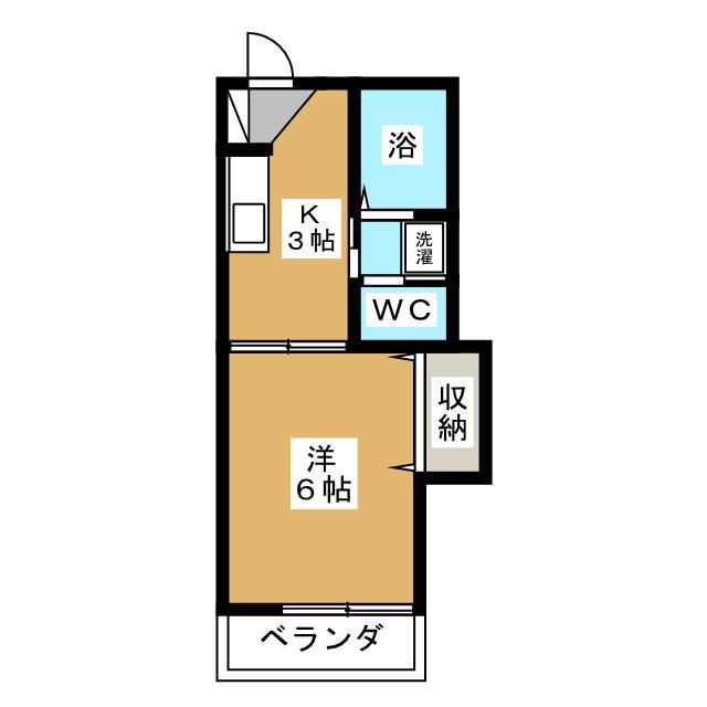 ラ・メゾンアイ(1K/1階)の間取り写真