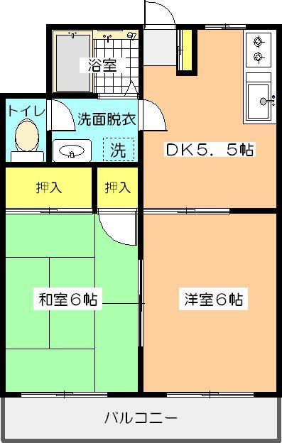 レジデンス90(2DK/2階)の間取り写真