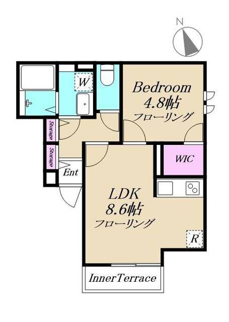 シェモア西馬込(1LDK/1階)の間取り写真