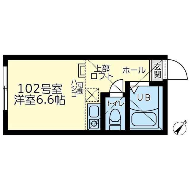 ユナイト北品川ジュピター(ワンルーム/1階)の間取り写真