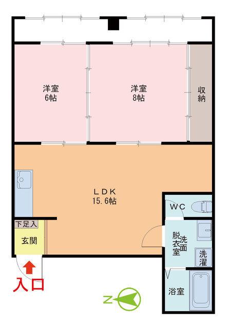 パークビレッジ春日(2LDK/1階)の間取り写真