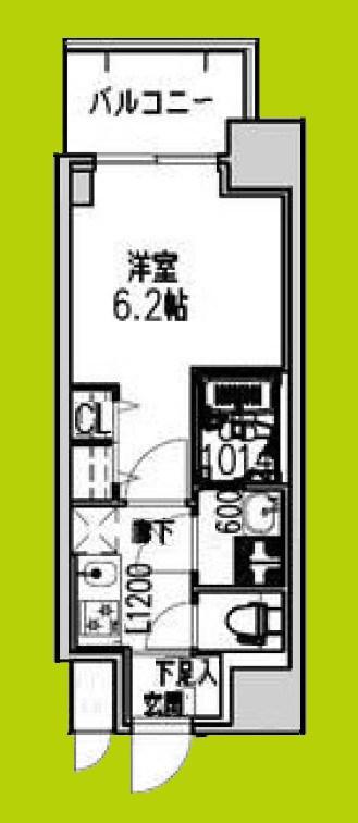 S-RESIDENCE布施AVENTRA(1K/5階)の間取り写真