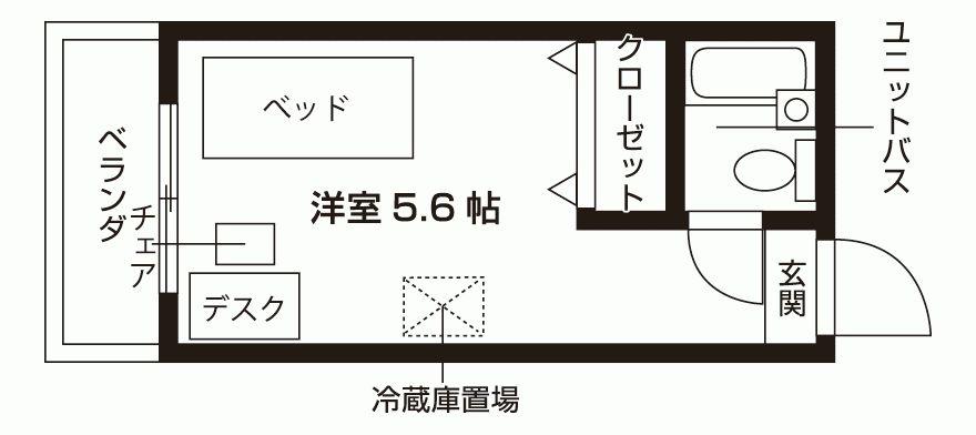 エルスタンザ目白(ワンルーム/3階)の間取り写真