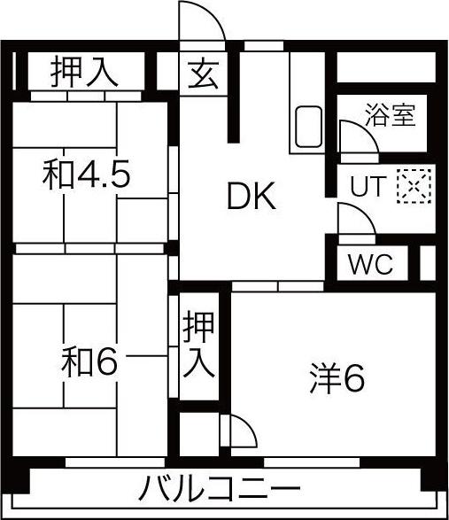 シャトー丸の内(3DK/5階)の間取り写真