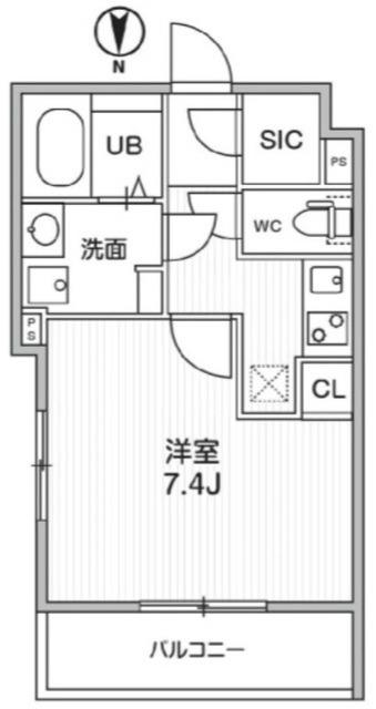THE PALMS MUSE 新江古田(1K/2階)の間取り写真