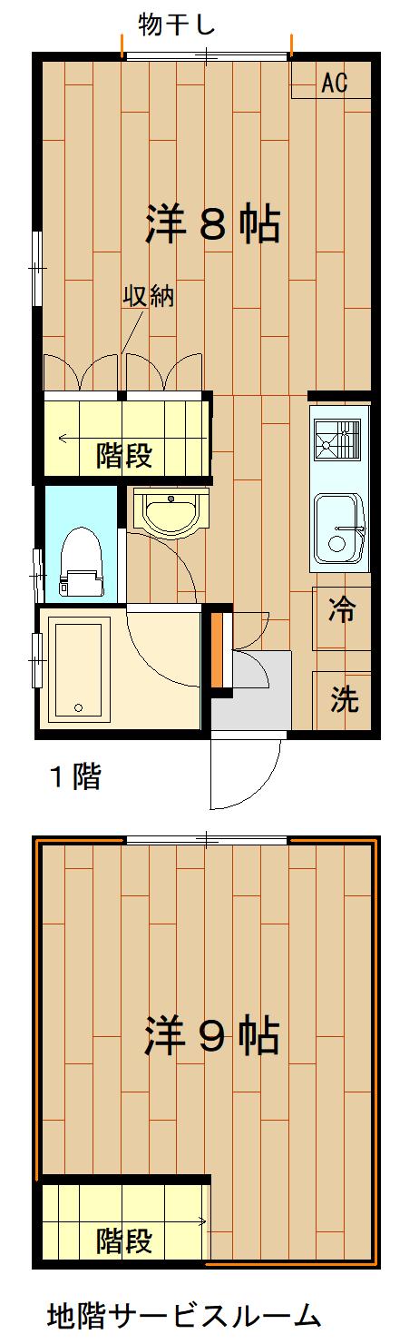 M-ROOF(1SK/1階)の間取り写真