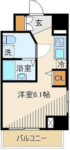 THEパームス新小岩(ワンルーム/10階)の間取り写真