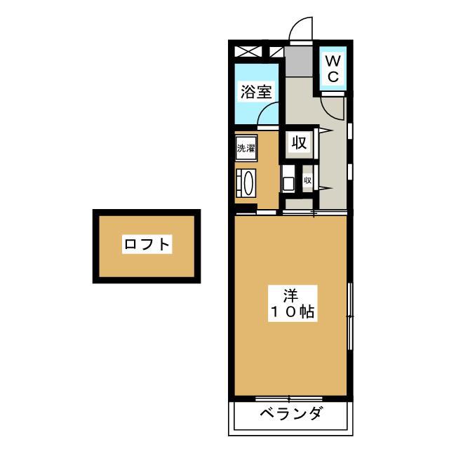 メルベーユ瑞雲(1K/3階)の間取り写真