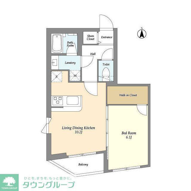 スタイリオ東品川(1LDK/5階)の間取り写真