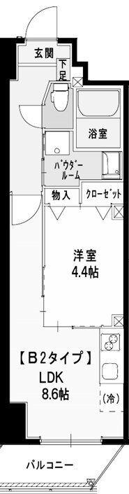 ORANGE PORTE(1LDK/2階)の間取り写真