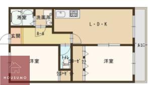 伊丹マンション(2LDK/3階)の間取り写真