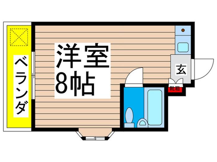 サンリットMK I(ワンルーム/3階)の間取り写真