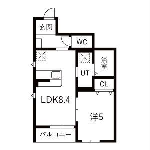 GRAN CLASS V(1LDK/1階)の間取り写真
