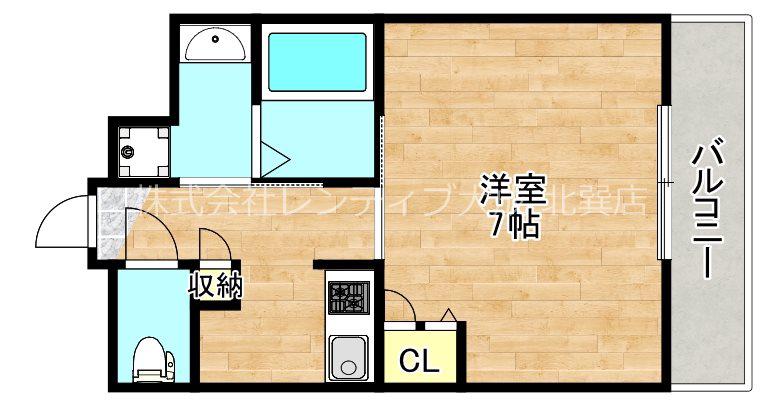 PARK HILLS 今里 NOA(1K/7階)の間取り写真
