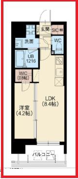 スプランディッド南千住ドゥーエ(1LDK/2階)の間取り写真