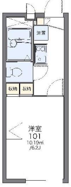 レオパレスNAKATAA(1K/2階)の間取り写真