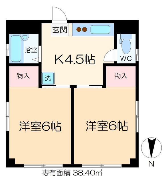 アーバンコート森下(2K/3階)の間取り写真